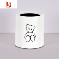 三维工匠桌面垃圾桶可爱家用小号迷你儿童办公室高颜值卧室床头柜桌子上的