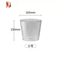 三维工匠透明垃圾桶ins风桌面家用迷你客厅厨房办公室无盖圆桶厚收纳纸篓