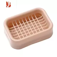 三维工匠肥皂盒沥水架家用卫生间浴室香皂收纳置物架免打孔皂碟托盘不积水 北欧粉❤双层沥水