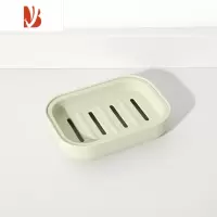 三维工匠北欧双层沥水肥皂盒带盖创意卫生间塑料香皂架防水肥皂架置物架 双层沥水皂盒[北欧绿1个]