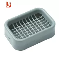 三维工匠肥皂盒沥水架家用卫生间浴室香皂收纳置物架免打孔皂碟托盘不积水 北欧蓝❤双层沥水