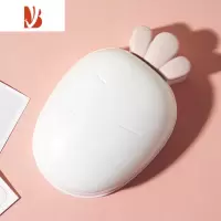 三维工匠创意肥皂盒个性带盖可爱大号香皂盒卫生间沥水收纳盒家用卡通皂托 白色1个装
