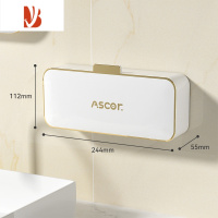 三维工匠肥皂盒香皂置物架家用卫生间免打孔壁挂式沥水排水带盖墙盒子 白金 大号[大空间 防水沥水]