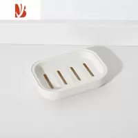 三维工匠双层皂盒浴室卫生间沥水肥皂盒创意旅行便携皂托简约肥皂架大号 [北欧白]双层沥水皂盒1个