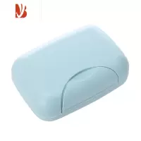 三维工匠肥皂盒创意带锁扣宿舍可爱学生皂盒旅行便携密封防水香皂盒带盖 北欧蓝 1个装