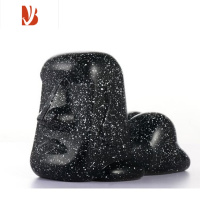 三维工匠摩艾石像人复古光屁屁屁股moai纸巾盒面纸抽树脂屁股小夜灯摆件 黑色屁股灯