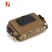 三维工匠户外露营湿纸巾抽纸盒 迷彩防水帆布纸巾袋 方形手提纸巾收纳袋 卡其色