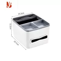 三维工匠车载纸巾盒垃圾桶二合一创意汽车扶手箱抽纸盒车内多内饰用品 白色款[不锈钢杯架]