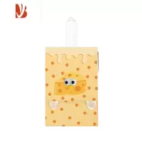 三维工匠盒卡通可爱家用厕所卫生间挂式免打孔纸巾盒AC 惊讶芝士(立体)-小号
