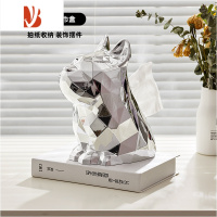 三维工匠创意法斗纸巾盒客厅轻奢玄关电视柜茶几抽纸盒轻奢感装饰摆件 法斗纸巾盒