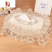 三维工匠纸巾套抽纸包纸巾袋布艺车载纸巾盒蕾丝北欧式客厅钉珠刺绣收纳包 蝶舞莺歌-(送内盒大小抽纸通用)