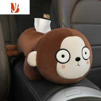 三维工匠车载纸巾盒汽车扶手箱抽纸盒车内装饰用品大全车上卡通纸抽盒挂袋 BEERUS-小猴[升级加大]