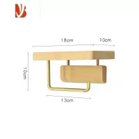 三维工匠实木纸巾架厕所胡桃木卷筒纸置物架北欧风卫生间纸巾盒 拉丝金榉木短款卷纸架 [打孔免钉双用]