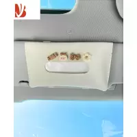三维工匠适用长安糯玉米车载纸巾盒创意遮阳板袋车内扶手箱多纸巾包女 遮阳板纸巾盒-(小女孩)