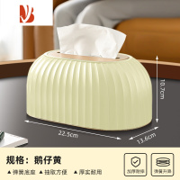三维工匠纸巾盒抽纸盒家用客厅创意轻奢高级感ins风办公室餐巾纸盒子 鹅仔黄[大小抽纸可用丨自动升降]