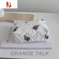 三维工匠ins中国风压花烫金刺绣纸巾盒猫咪车载手工桌面抽纸收纳布艺双层 黑玫瑰布艺双层纸巾盒
