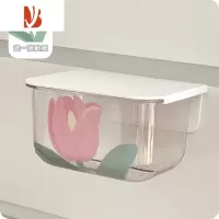 三维工匠透明纸巾盒抽纸盒浴室卡通可爱收纳盒洗脸巾卫生间厕所卷纸盒防水 白色透明[2个] 送贴纸