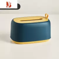 三维工匠客厅纸巾盒壁挂式面巾纸洗脸巾收纳厕所卫生间厨房倒挂抽纸盒家用 基础蓝(可壁挂/平放)