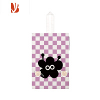 三维工匠郁金香卷纸收纳盒可爱卡通家用厕所卫生间挂式免打孔纸巾盒 黑煤球-小号