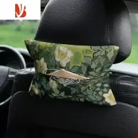 三维工匠梵高油画美式车载纸巾盒抽纸盒车内挂式纸巾套扶手箱遮阳板通用奔 车载抽纸-梵高油画美式1