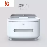 三维工匠抽纸盒桌面纸巾盒收纳家用客厅茶几纸巾盒多杂物遥控器好整理 轻奢-简约白/纸巾盒+升级款