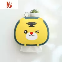 三维工匠卡通卫生间纸巾盒免打孔壁挂厕所抽纸盒卷纸架浴室面巾洗脸巾收纳 小老虎-黄色-[ 抽纸 卷纸 洗脸巾 通用 ]