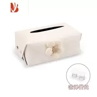 三维工匠欧拉好猫高级感创意车载扶手箱纸巾盒挂式汽车遮阳挡车内抽纸盒 气质米花--米色纸巾盒(送弹簧)