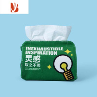 三维工匠蚊字邮局 创意抽纸盒家用客厅茶几大号纸巾盒收纳灵感取之不竭 w 绿色-大号