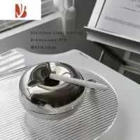 三维工匠CMYD简约长方形纸巾盒北欧创意客厅 ins风银色抽纸盒复古餐厅纸抽 太空舱烟灰缸