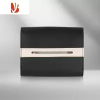 三维工匠车载纸巾盒汽车椅背遮阳板挂式抽纸盒车内多扶手箱皮革纸巾包 黑色纸巾盒