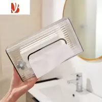 三维工匠home厨房纸巾盒壁挂式免打孔抽纸盒橱柜倒挂家用浴室卫生间厕所 带盖防尘/满2件8折 [横竖两用/掉落包赔]
