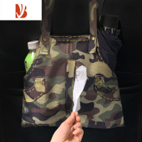 三维工匠创意个性车载纸巾盒收纳袋家车两用抽纸盒套椅背挂式内装饰用品女 牛仔裤抽纸盒收纳袋(迷彩款)
