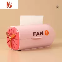 三维工匠抽纸盒家用客厅创意网红高颜值茶几桌面弹簧纸巾盒卫生间厨房收纳 粉色(自动升降)