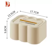 三维工匠ins风简约客厅创意可爱弹簧纸巾盒宿舍桌面家用抽纸收纳盒奶油感 ins高颜值-可升降纸巾盒[白色底]