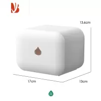 三维工匠北欧创意防水抽纸卷纸筒卫生间纸巾厕纸置物架厕所家用免打孔纸盒 白色