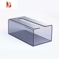 三维工匠卫生间厕所纸巾盒壁挂式免打孔倒挂厨房抽纸盒简约现代亚克力透明 透黑大号[厨房]洗脸巾盒