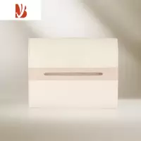 三维工匠车载纸巾盒汽车椅背遮阳板挂式抽纸盒女士车内高级感餐巾收纳挂袋 米色皮革纸巾盒