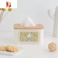 三维工匠优雅小兔 竹木抽纸 纸巾盒家用客厅餐厅茶几桌面餐巾纸收纳盒创意 竹木抽纸盒-优雅小兔2
