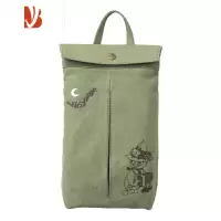 三维工匠新款可爱卡通姆明亚美竖款可挂式便携车载椅后背纸巾盒口罩包 姆明纸巾袋 绿色