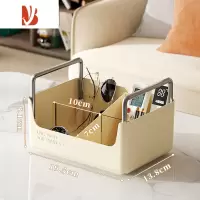 三维工匠ins奶油风纸巾盒客厅轻奢创意抽纸盒茶几收纳盒餐巾纸抽纸盒 奶油色有格置物架