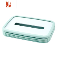 三维工匠硅胶纸巾盒折叠家用餐厅茶几创意抽纸盒简约风琴桌面餐巾纸盒网红 薄荷蓝