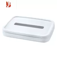 三维工匠硅胶纸巾盒折叠家用餐厅茶几创意抽纸盒简约风琴桌面餐巾纸盒网红 乳白