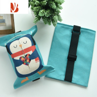 三维工匠车载纸巾盒ins抽纸盒收纳布艺纸巾包椅背挂式遮阳板纸巾套背带式 企鹅(背带)