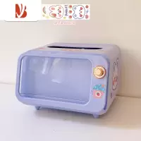 三维工匠可爱纸巾盒桌面文具收纳盒家用手机支架客厅餐巾纸盒多抽纸盒 紫色基础款 送2张贴纸