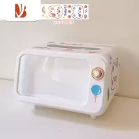 三维工匠可爱纸巾盒桌面文具收纳盒家用手机支架客厅餐巾纸盒多抽纸盒 白色基础款 送2张贴纸