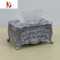 三维工匠抽纸盒 纸巾盒家用客厅创意欧式家居简约可爱茶几ktv餐巾纸抽 灰白