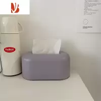 三维工匠北欧ins客厅抽纸盒简约可爱创意家居宿舍卧室茶几桌面餐厅纸巾盒 淡紫色纸巾盒