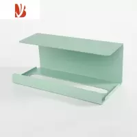 三维工匠家用厨房纸巾架欧式创意悬挂纸巾盒北欧客厅房间铁艺壁挂式卷纸架 绿色 悬挂纸巾盒