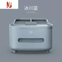 三维工匠抽纸盒客厅简约现代茶几收纳盒可爱轻奢多遥控器收纳盒纸巾盒 冰川蓝