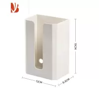 三维工匠壁挂式纸巾盒抽纸盒洗脸巾收纳家用厨房用纸抽盒厕所卫生间收纳盒 白色(配两个无痕贴)